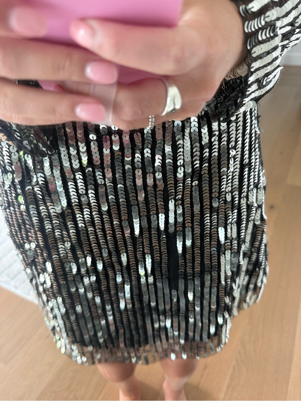 Nasty Gal long sleeve sequin mini dress - Picture 3 of 6